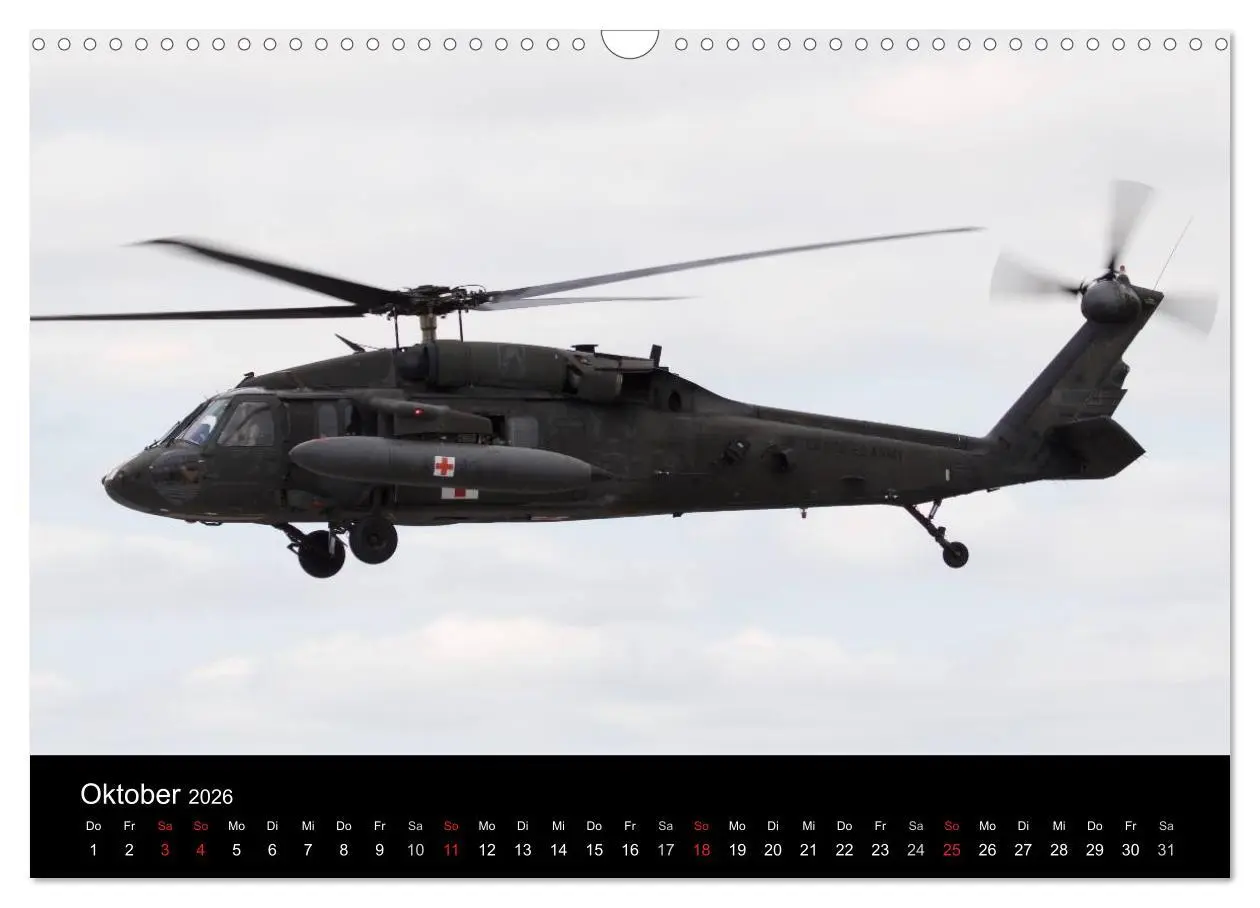 Bild: 9783457951088 | Militärhubschrauber (Wandkalender 2026 DIN A3 quer), CALVENDO...