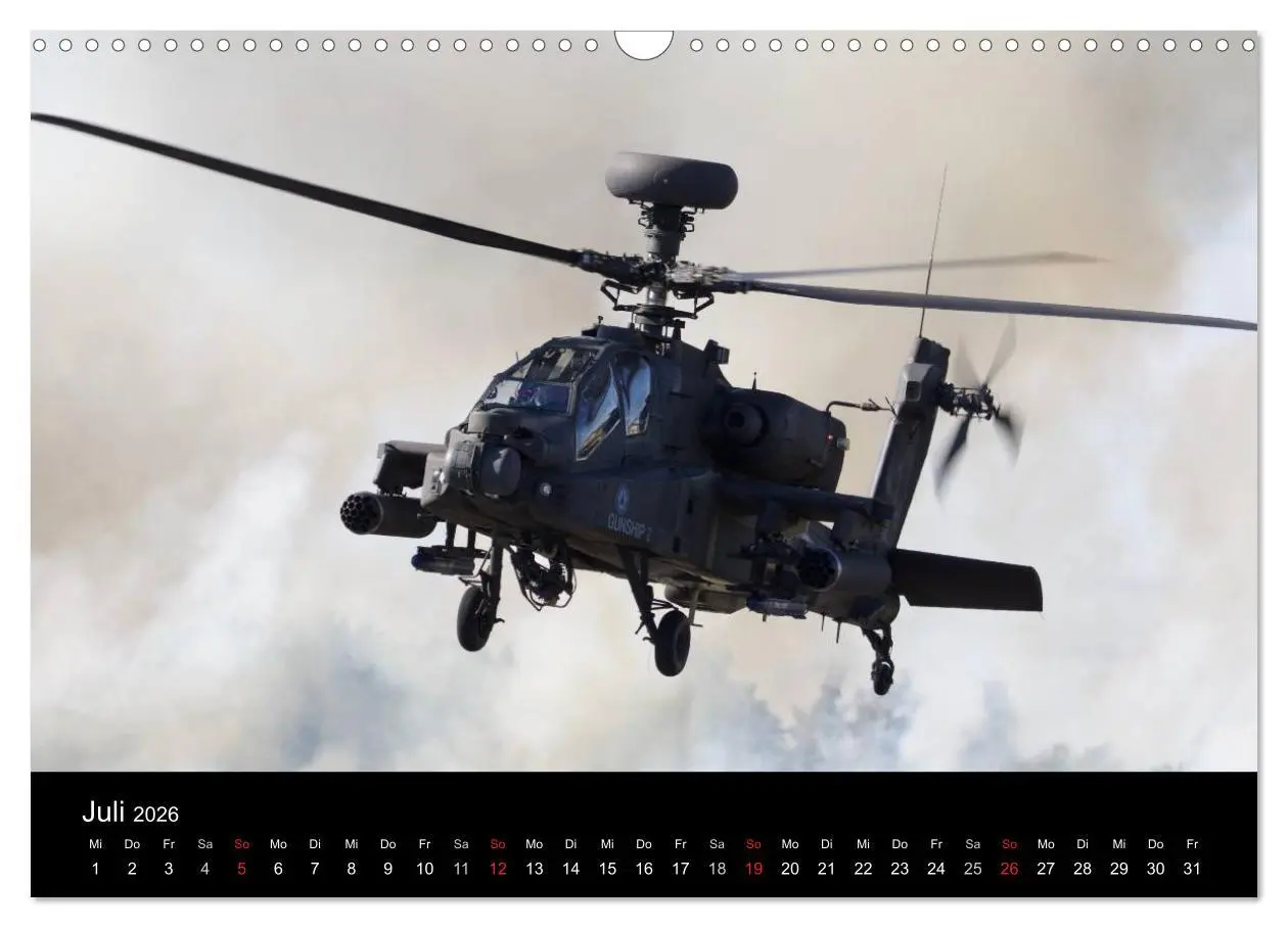 Bild: 9783457951088 | Militärhubschrauber (Wandkalender 2026 DIN A3 quer), CALVENDO...