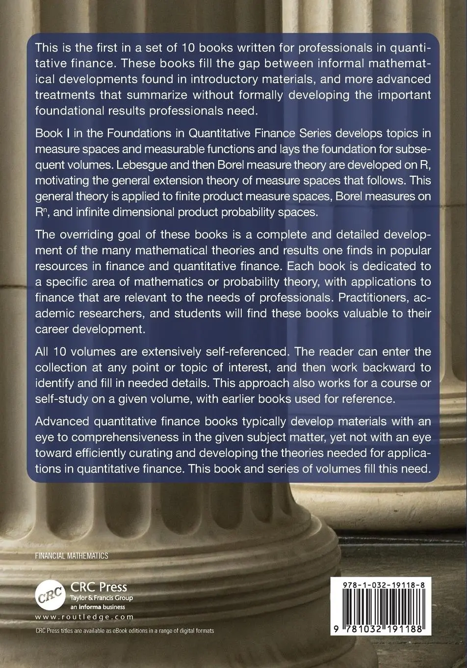 Rückseite: 9781032191188 | Foundations of Quantitative Finance, Book I | Robert R. Reitano | Buch