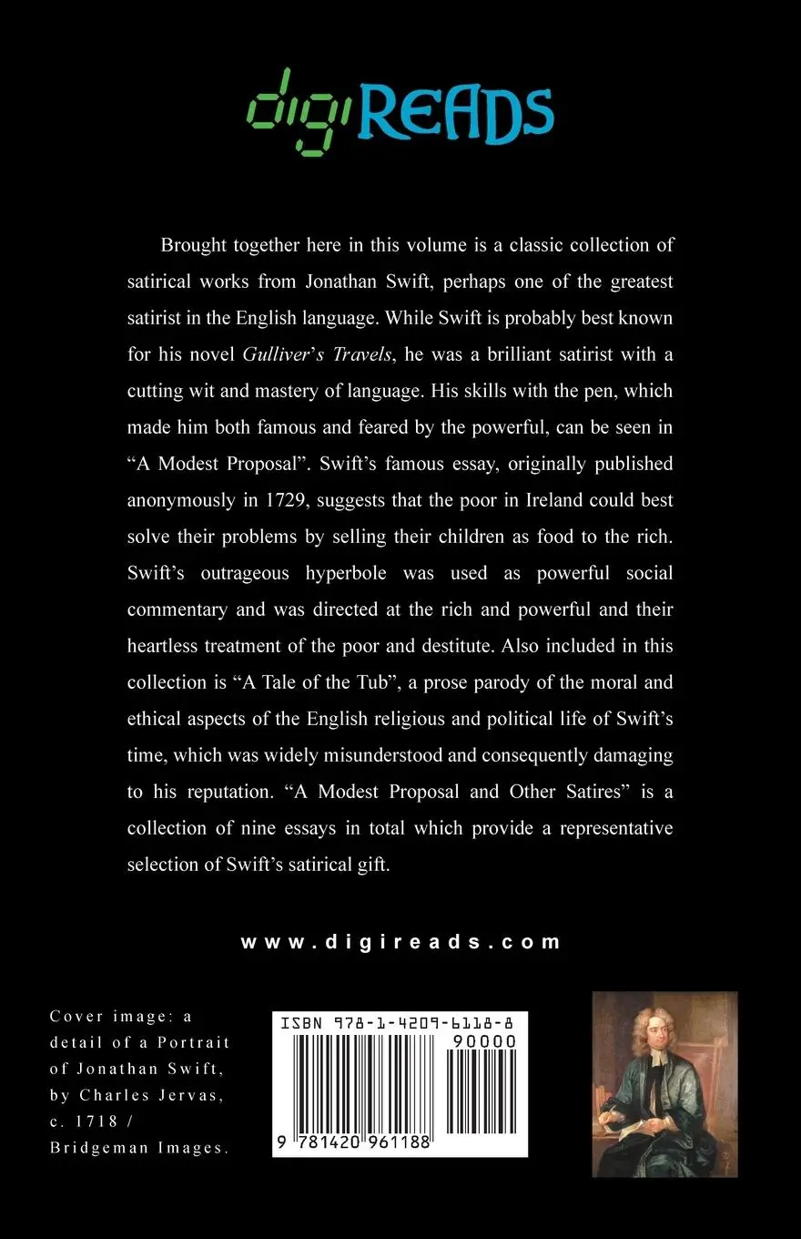 Rückseite: 9781420961188 | A Modest Proposal and Other Satires | Jonathan Swift | Taschenbuch