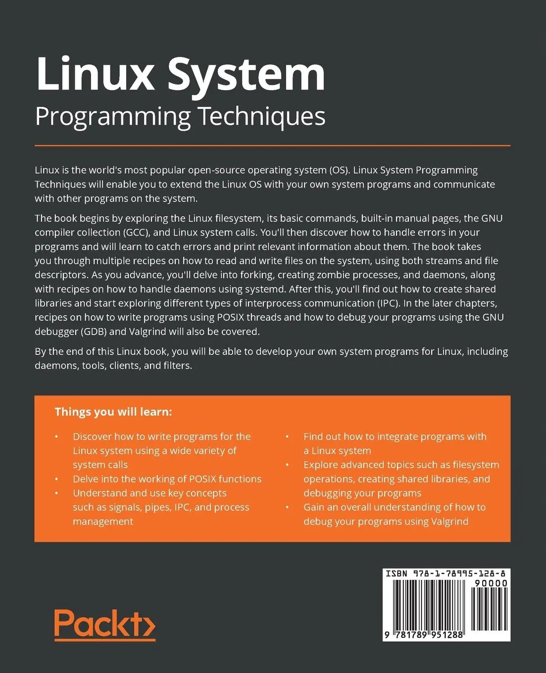 Rückseite: 9781789951288 | Linux System Programming Techniques | Jack-Benny Persson | Taschenbuch