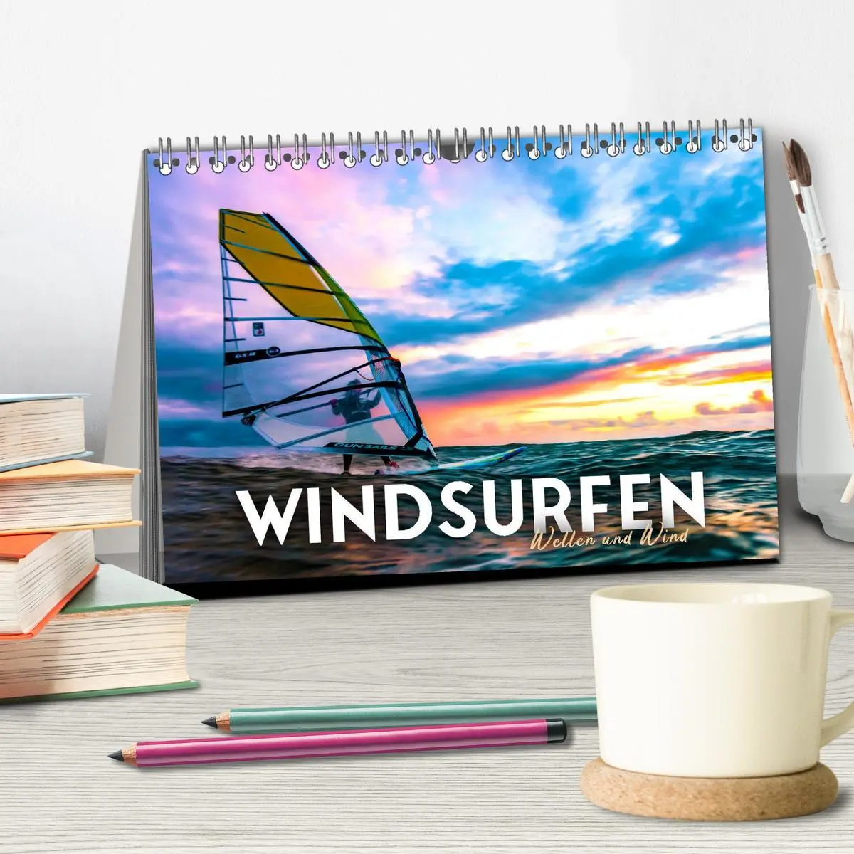 Bild: 9783457551288 | Windsurfen - Wellen und Wind (Tischkalender 2026 DIN A5 quer),...