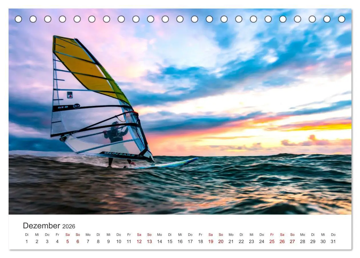 Bild: 9783457551288 | Windsurfen - Wellen und Wind (Tischkalender 2026 DIN A5 quer),...