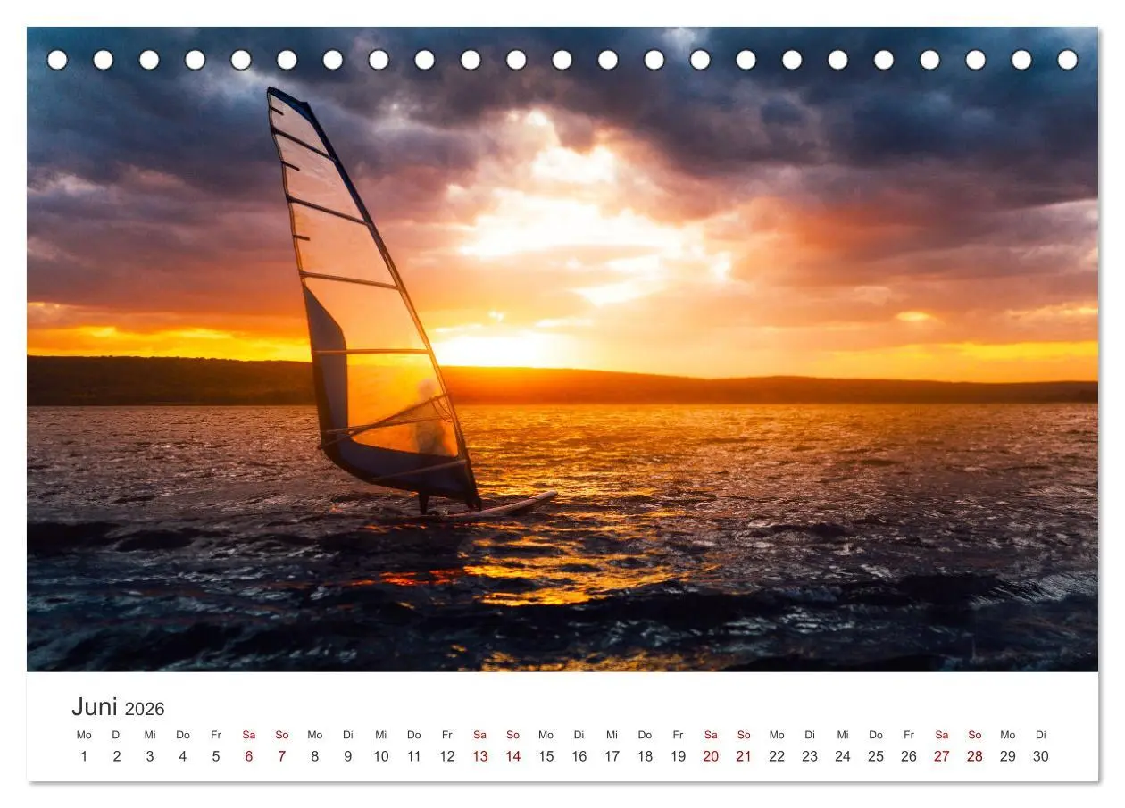 Bild: 9783457551288 | Windsurfen - Wellen und Wind (Tischkalender 2026 DIN A5 quer),...