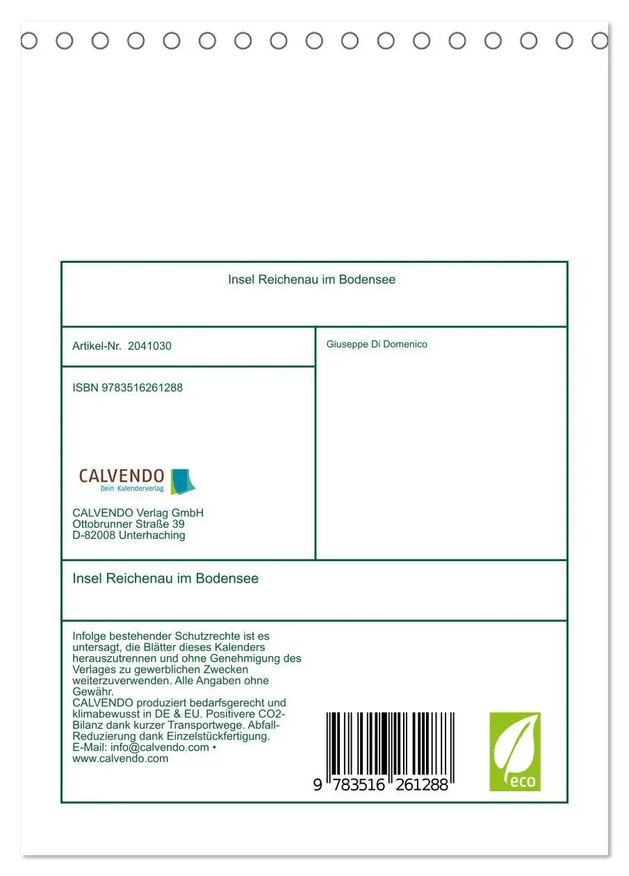 Bild: 9783516261288 | Insel Reichenau im Bodensee (Tischkalender 2026 DIN A5 hoch),...