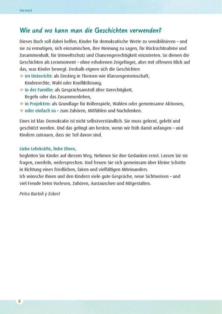 Bild: 9783834671288 | 40 Geschichten zur Demokratiebildung | Petra Bartoli Y Eckert | Buch