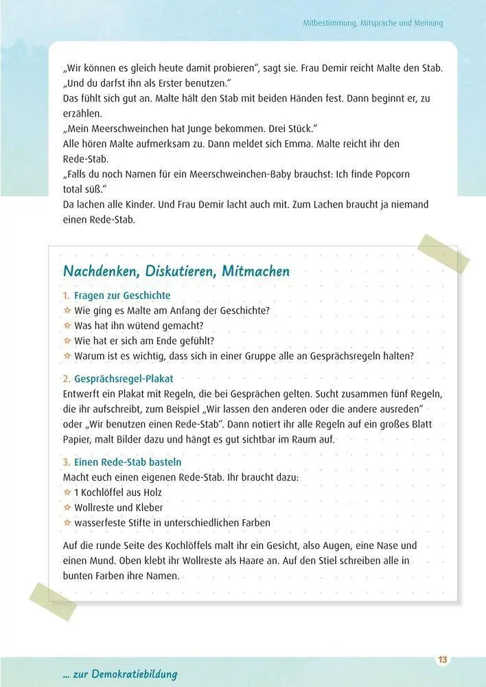 Bild: 9783834671288 | 40 Geschichten zur Demokratiebildung | Petra Bartoli Y Eckert | Buch