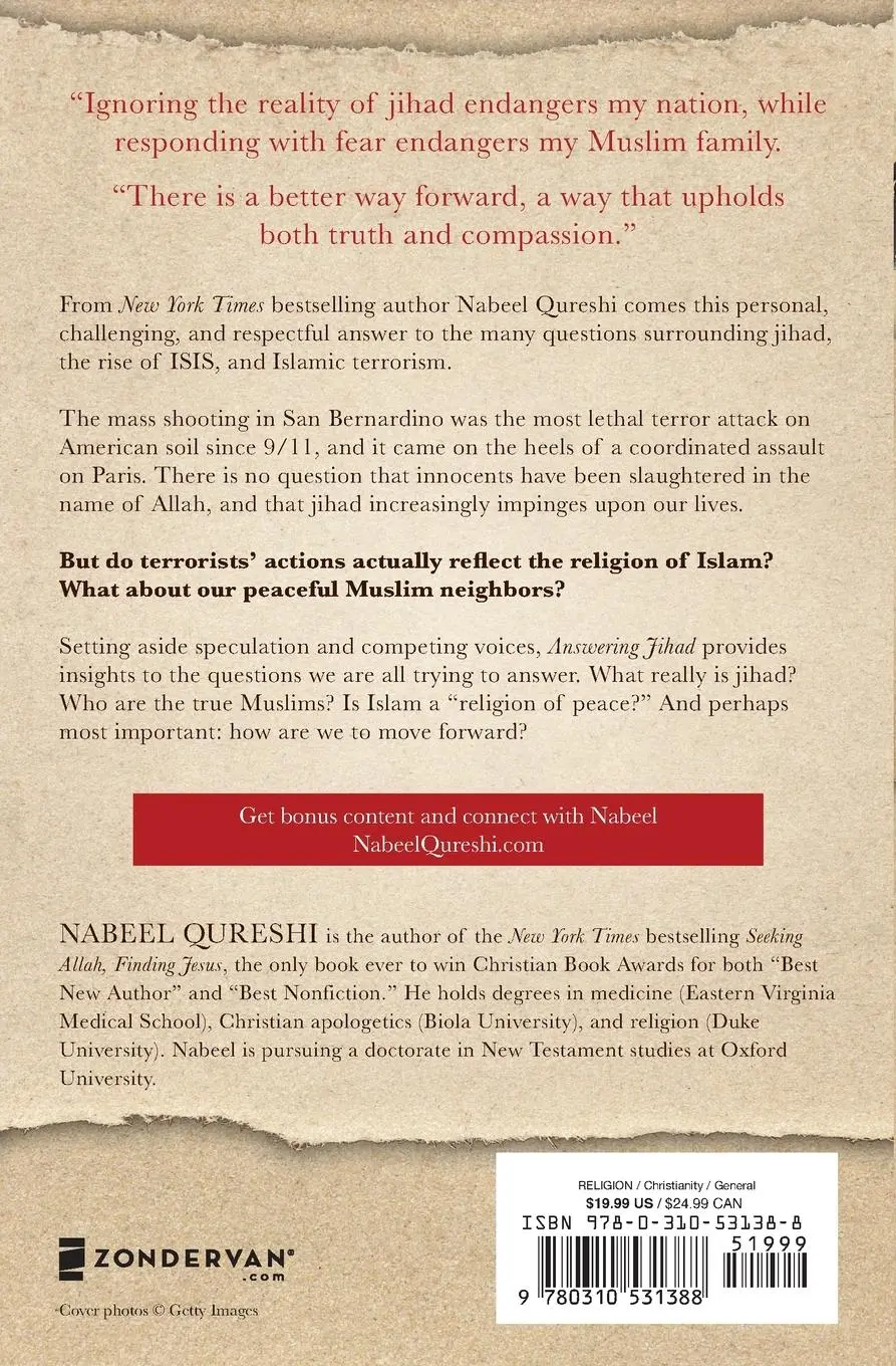 Rückseite: 9780310531388 | Answering Jihad | A Better Way Forward | Nabeel Qureshi | Taschenbuch