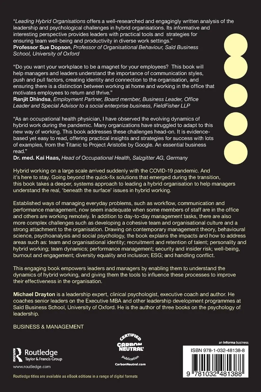 Rückseite: 9781032481388 | Leading Hybrid Organisations | Michael Drayton | Taschenbuch | 2024