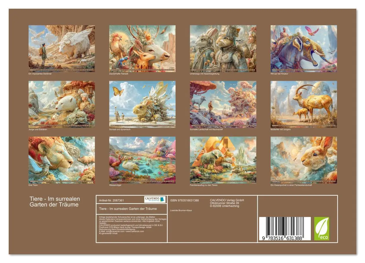 Bild: 9783516631388 | Tiere - Im surrealen Garten der Träume (Wandkalender 2026 DIN A4...