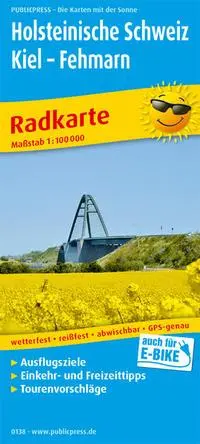 Cover: 9783747301388 | Holsteinische Schweiz, Kiel - Fehmarn | (Land-)Karte | Radkarte | 2018
