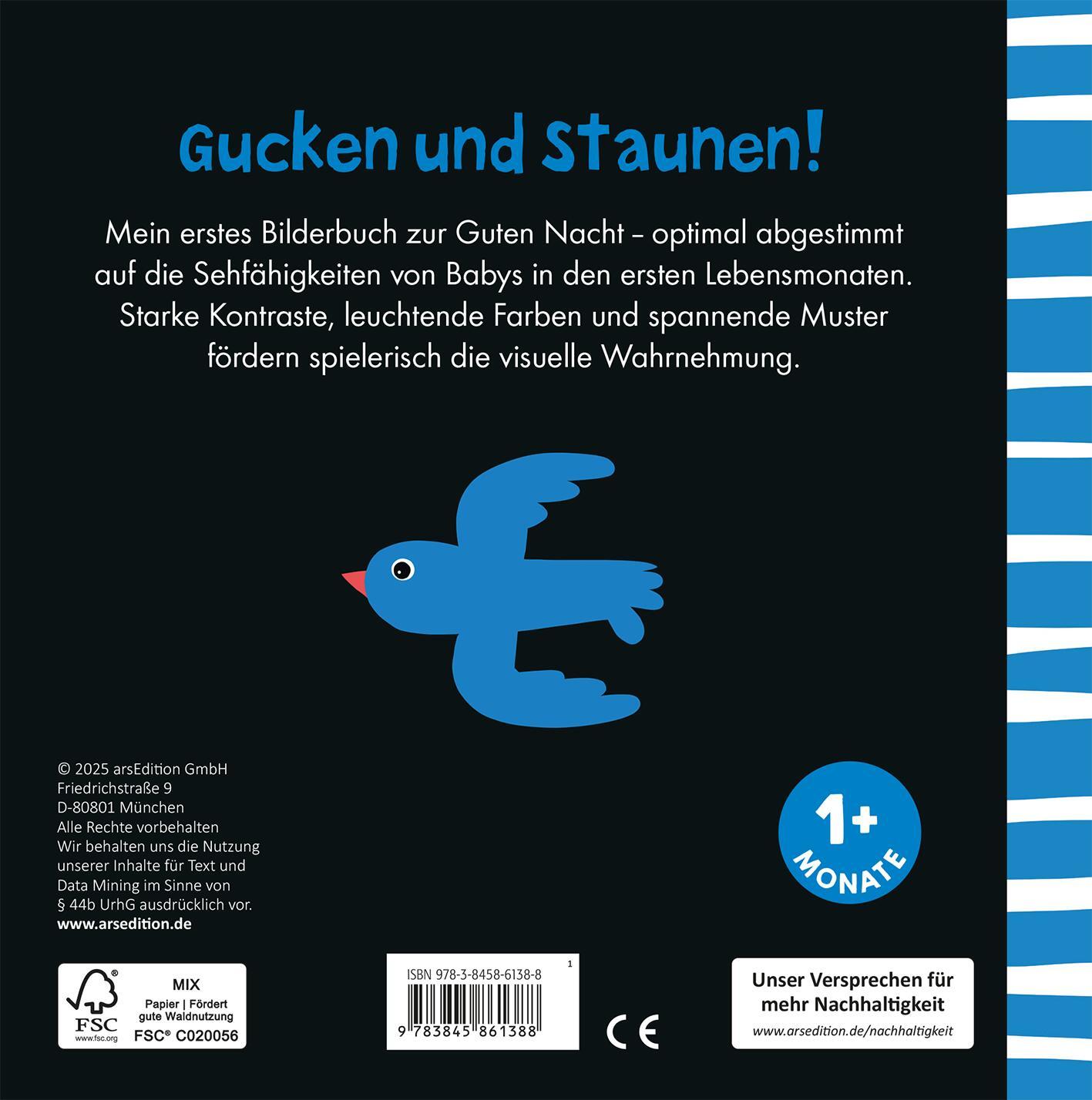 Rückseite: 9783845861388 | Meine kleine Babywelt: Gute Nacht | Mein Kontrastbuch | Yayo Kawamura