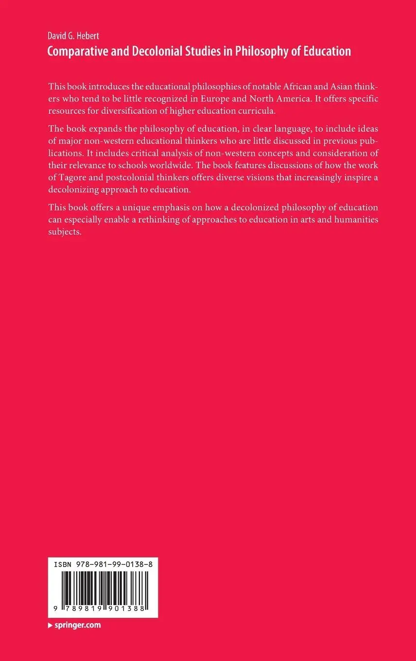 Rückseite: 9789819901388 | Comparative and Decolonial Studies in Philosophy of Education | Hebert