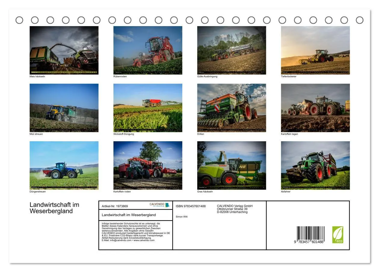 Bild: 9783457601488 | Landwirtschaft im Weserbergland (Tischkalender 2026 DIN A5 quer),...