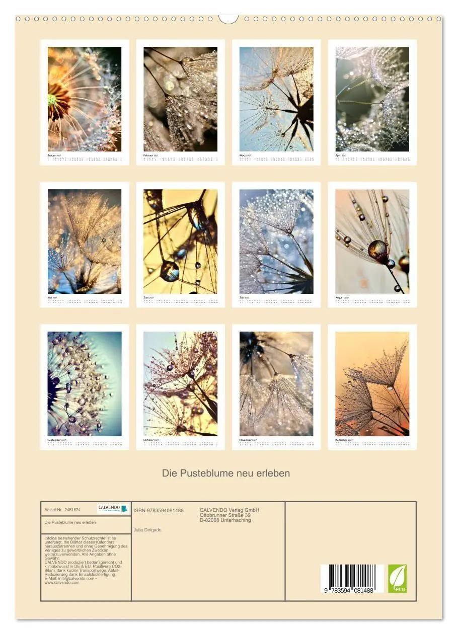 Bild: 9783594081488 | Die Pusteblume neu erleben (hochwertiger Premium Wandkalender 2027...