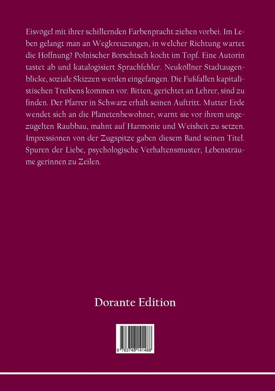 Rückseite: 9783748141488 | Auf der Zugspitze | Kati Frischko (u. a.) | Taschenbuch | 256 S.