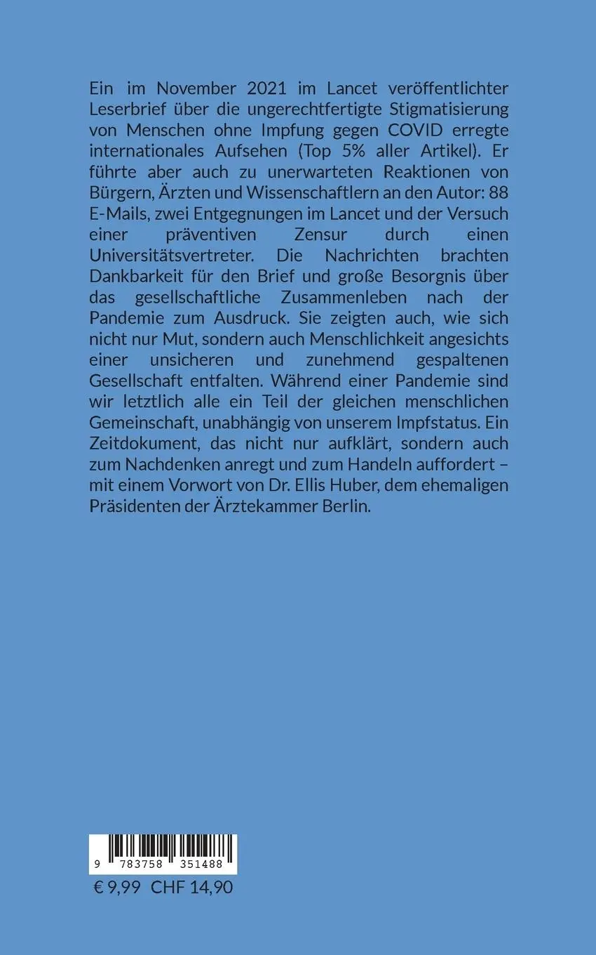 Rückseite: 9783758351488 | Die Stigmatisierung der Ungeimpften während COVID-19 | Günter Kampf