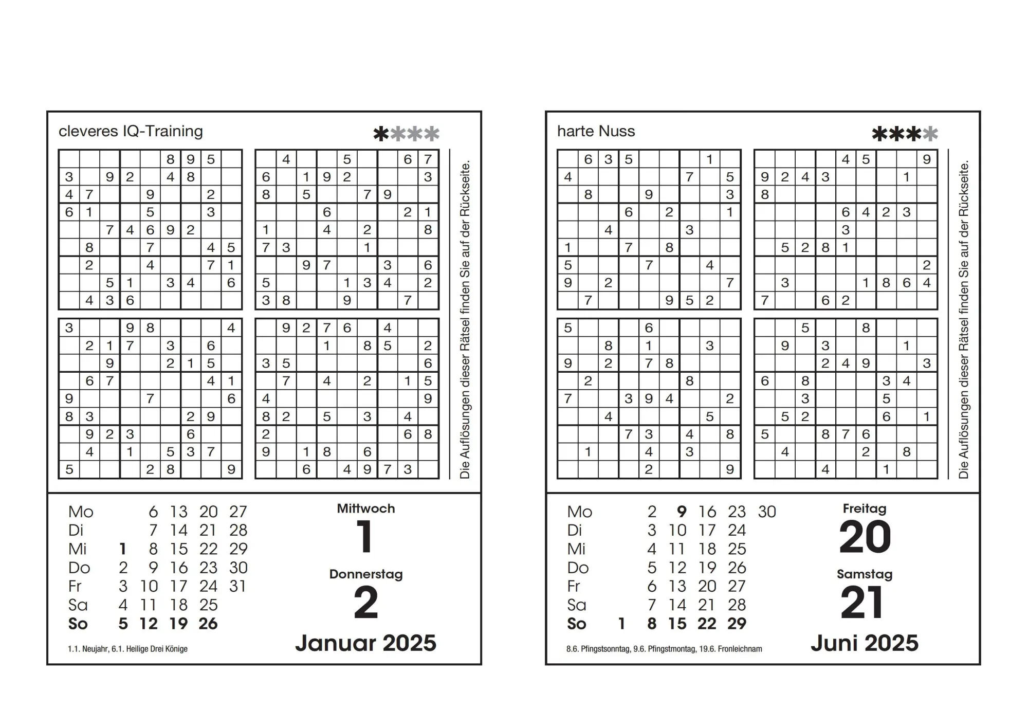 Bild: 9783809451488 | Sudokukalender 2026. Der beliebte Abreißkalender mit 800 Zahlenrätseln