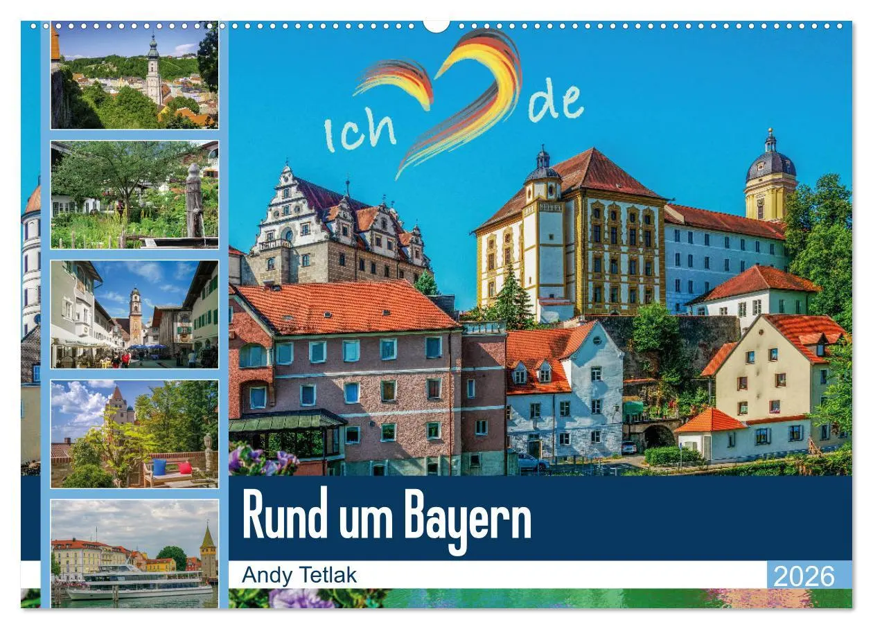 Cover: 9783457761588 | Rund um Bayern (Wandkalender 2026 DIN A2 quer), CALVENDO...