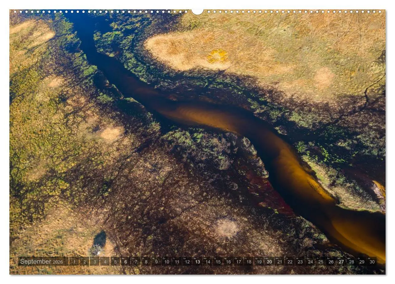 Bild: 9783516091588 | Okavango - Das Delta von oben (hochwertiger Premium Wandkalender...
