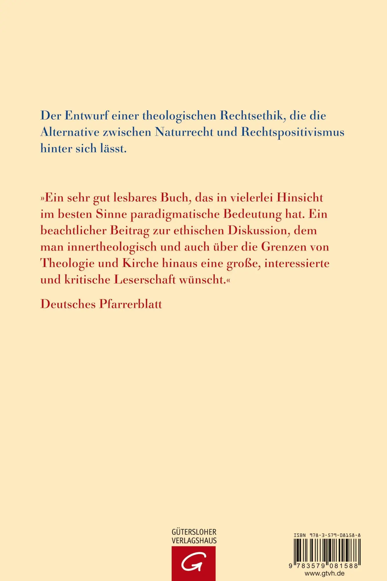Rückseite: 9783579081588 | Gerechtigkeit und Recht | Grundlinien christlicher Rechtsethik | Huber