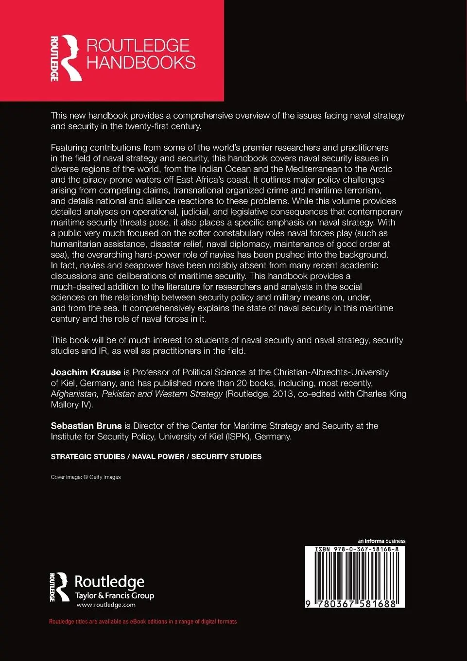 Rückseite: 9780367581688 | Routledge Handbook of Naval Strategy and Security | Krause (u. a.)