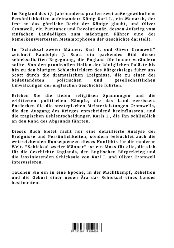 Rückseite: 9783384251688 | Schicksal zweier Männer: Karl I. und Oliver Cromwell | Scott | Buch