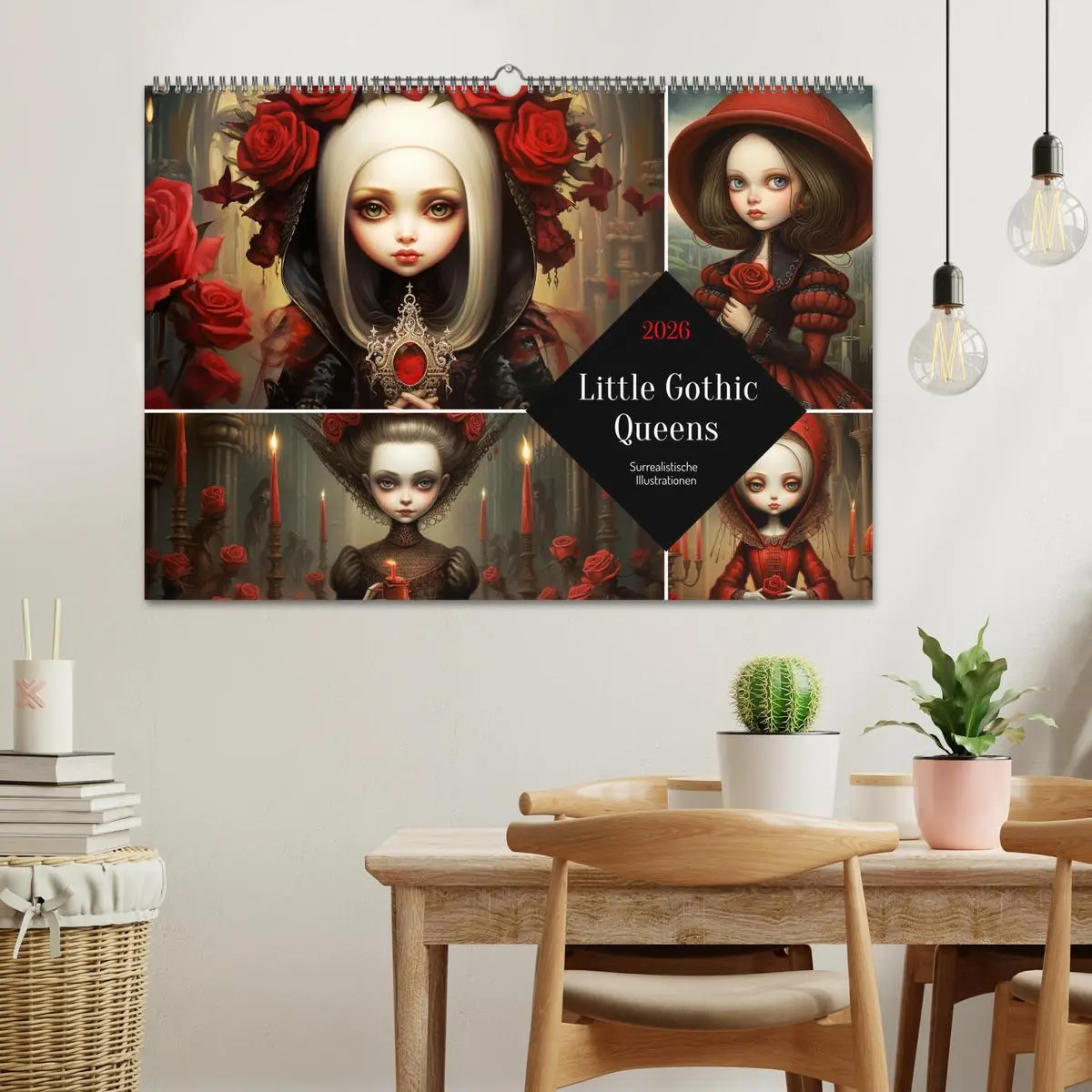 Bild: 9783457511688 | Little Gothic Queens. Surrealistische Illustrationen (Wandkalender...