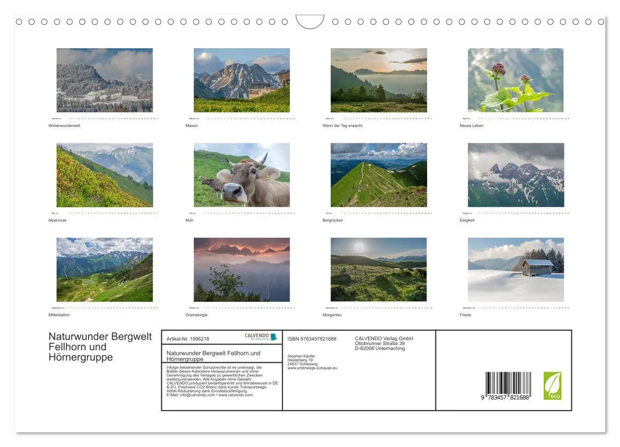 Bild: 9783457821688 | Naturwunder Bergwelt Fellhorn und Hörnergruppe (Wandkalender 2026...