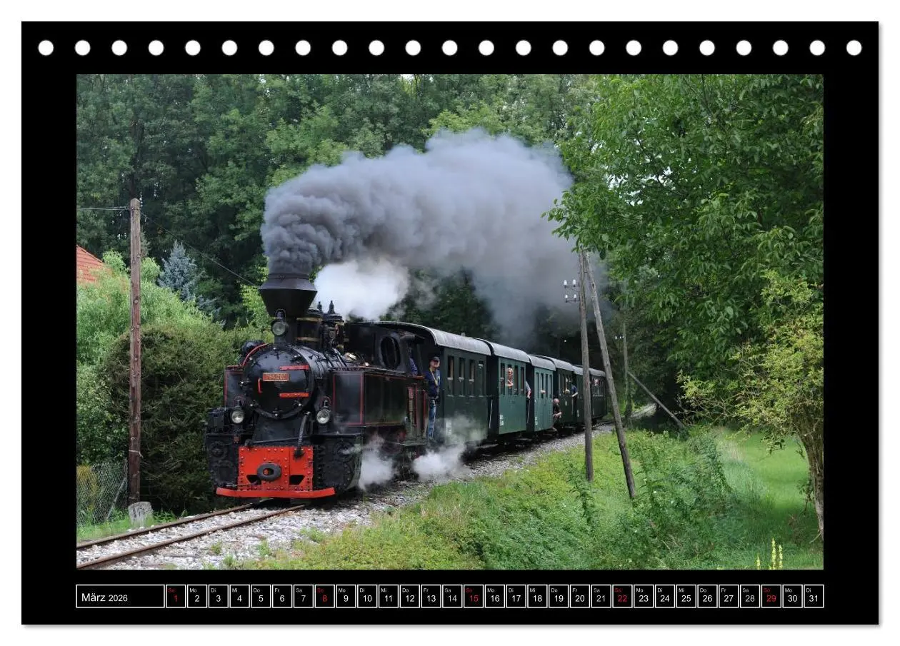 Bild: 9783516151688 | Eisenbahndampfromantik (Tischkalender 2026 DIN A5 quer), CALVENDO...