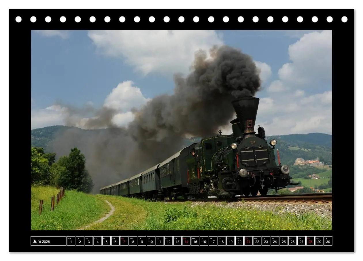Bild: 9783516151688 | Eisenbahndampfromantik (Tischkalender 2026 DIN A5 quer), CALVENDO...