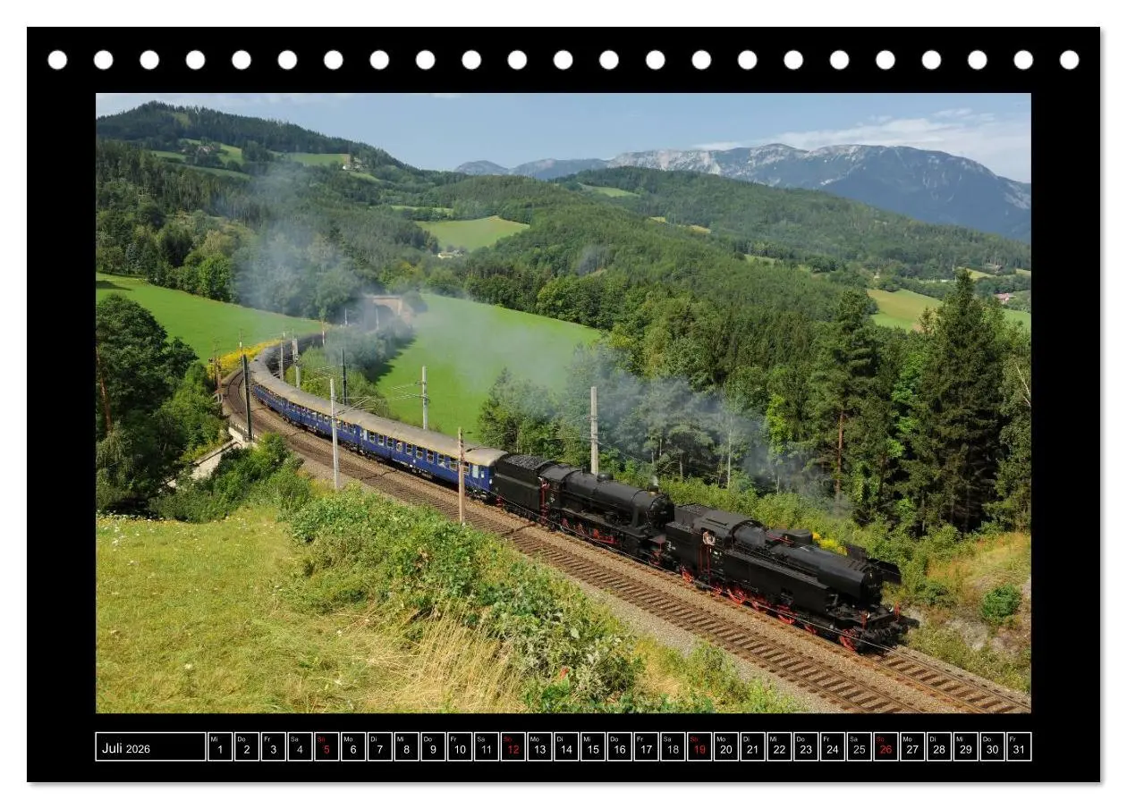 Bild: 9783516151688 | Eisenbahndampfromantik (Tischkalender 2026 DIN A5 quer), CALVENDO...