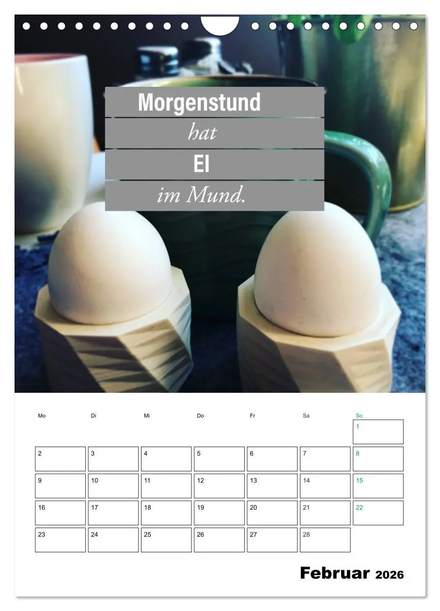 Bild: 9783516391688 | Mit Eiern durch's Jahr. (Wandkalender 2026 DIN A4 hoch), CALVENDO...