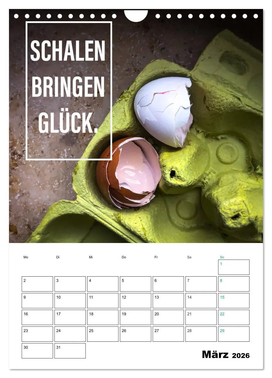 Bild: 9783516391688 | Mit Eiern durch's Jahr. (Wandkalender 2026 DIN A4 hoch), CALVENDO...