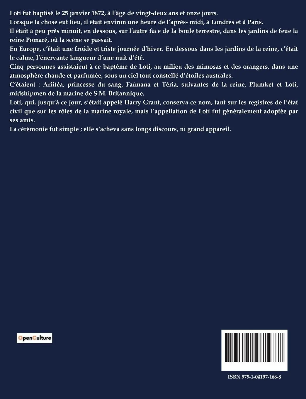 Rückseite: 9791041971688 | LE MARIAGE DE LOTI | Pierre Loti | Taschenbuch | Französisch | 2023