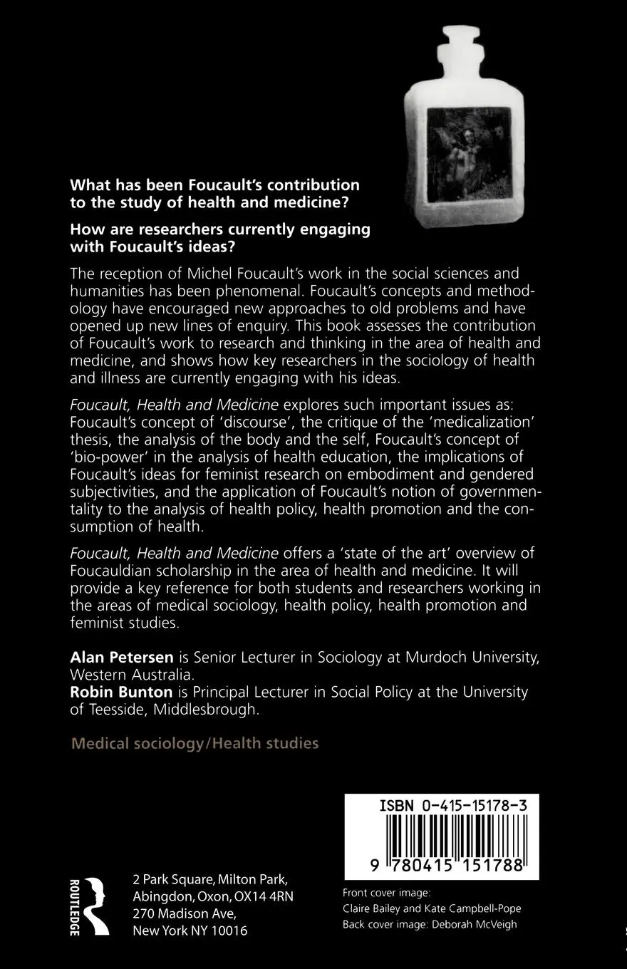 Rückseite: 9780415151788 | Foucault, Health and Medicine | Robin Bunton (u. a.) | Taschenbuch
