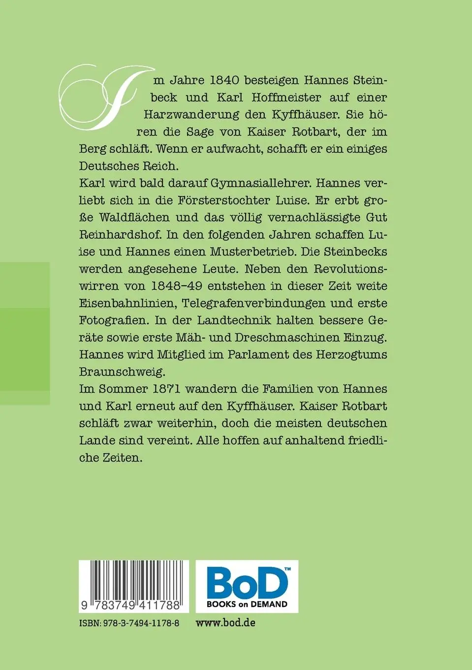 Rückseite: 9783749411788 | Der Reinhardshof | Winfried Pentz | Taschenbuch | 312 S. | Deutsch