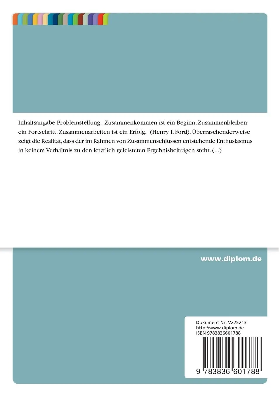 Rückseite: 9783836601788 | Post-Merger Integration | Kerstin Barnikel | Taschenbuch | 232 S.