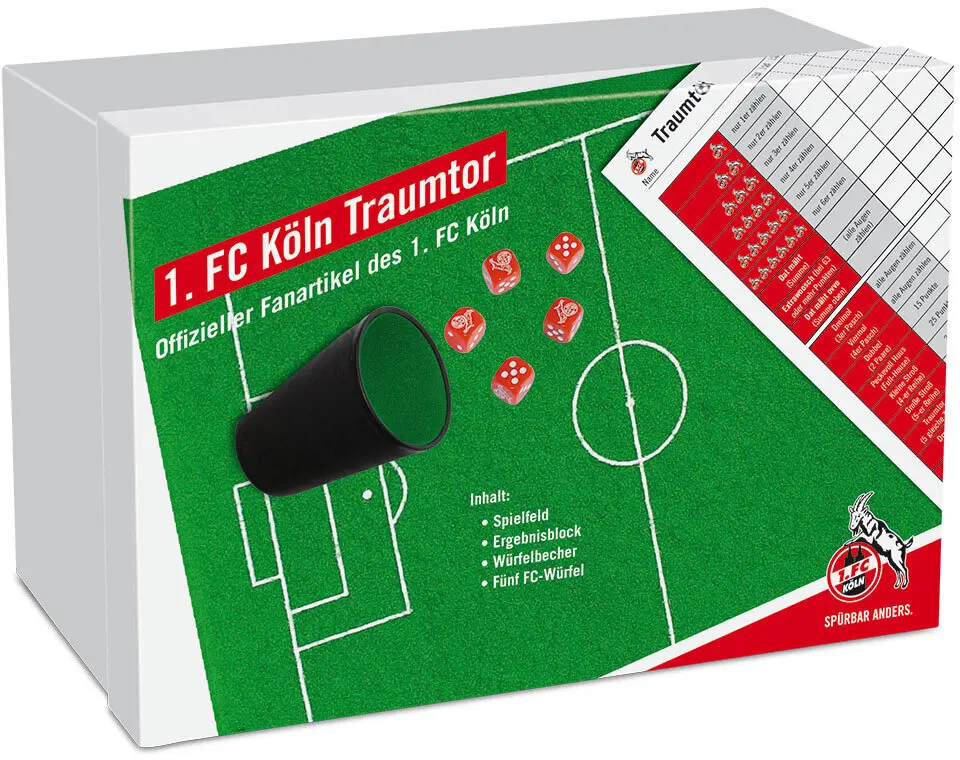 Cover: 4260029821888 | 1. FC Köln Traumtor-Würfelset | Teepe Sportverlag | Spiel | Brettspiel