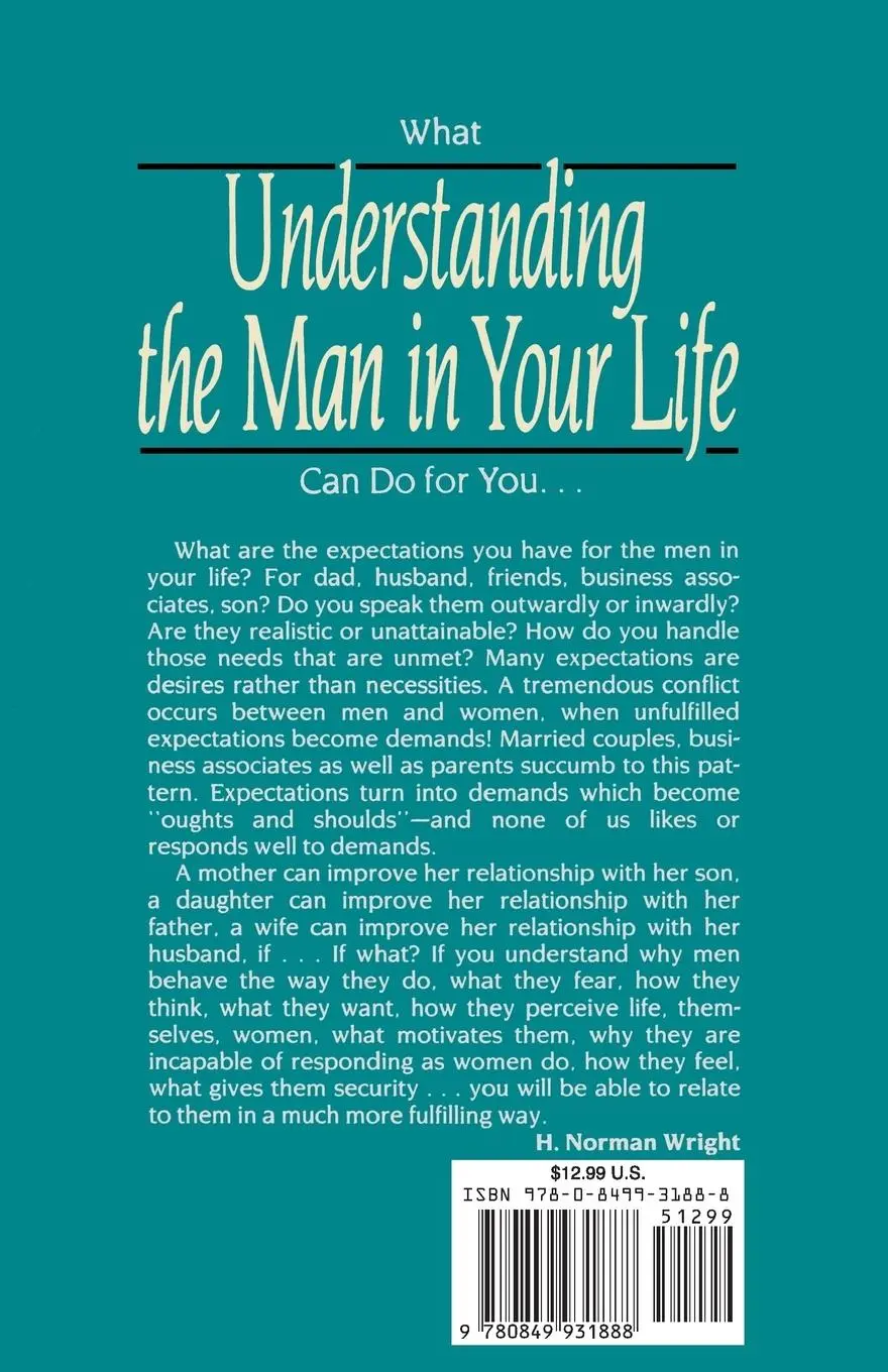 Rückseite: 9780849931888 | The Understanding the Man in Your Life | H. Norman Wright | Buch