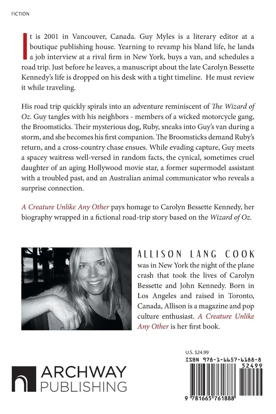 Rückseite: 9781665761888 | A Creature Unlike Any Other | Carolyn Bessette Kennedy | Cook | Buch