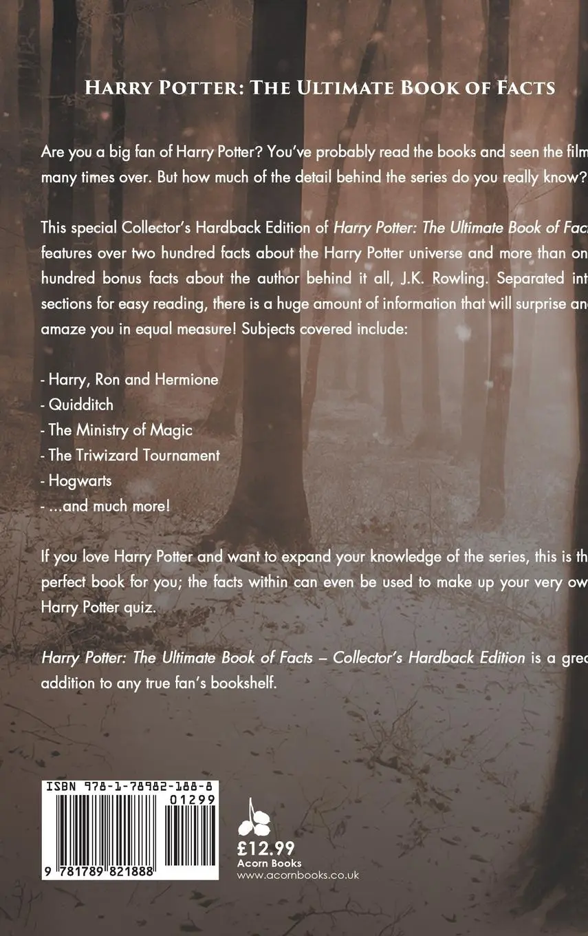 Rückseite: 9781789821888 | Harry Potter | The Ultimate Book of Facts: Special Collector's Edition