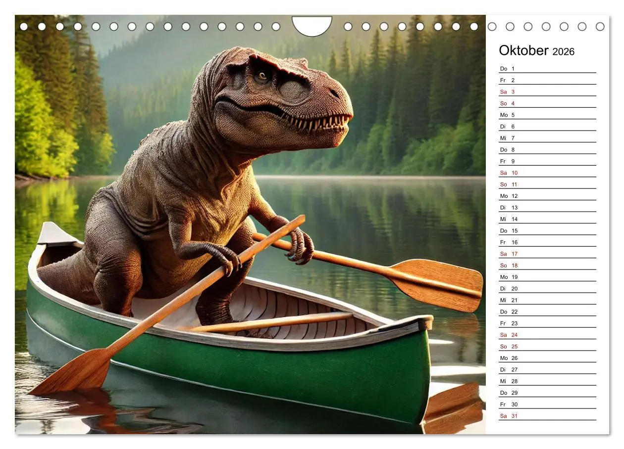 Bild: 9783457281888 | Sportlicher T-Rex - Mit Fun durch das Jahr (Wandkalender 2026 DIN...