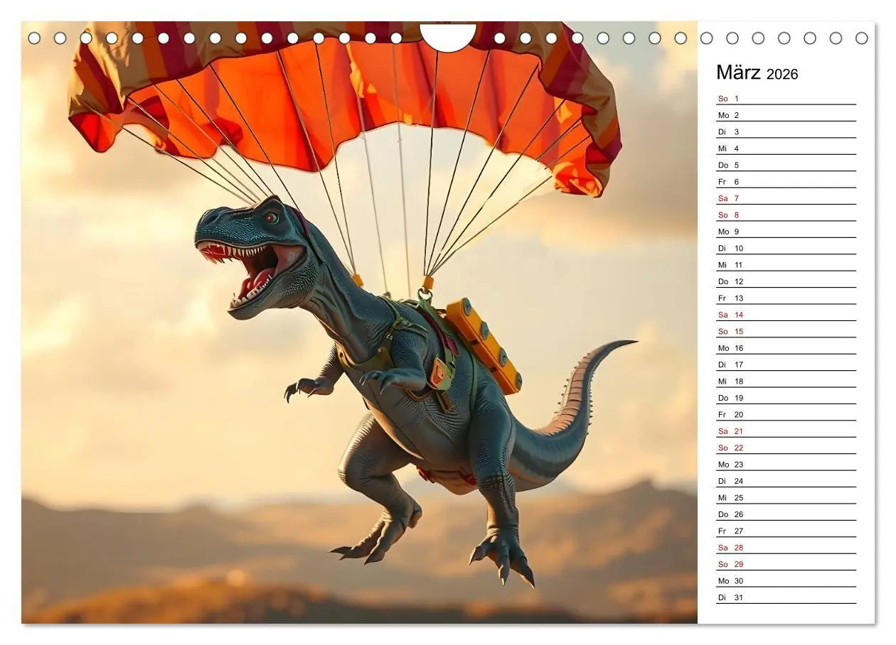 Bild: 9783457281888 | Sportlicher T-Rex - Mit Fun durch das Jahr (Wandkalender 2026 DIN...