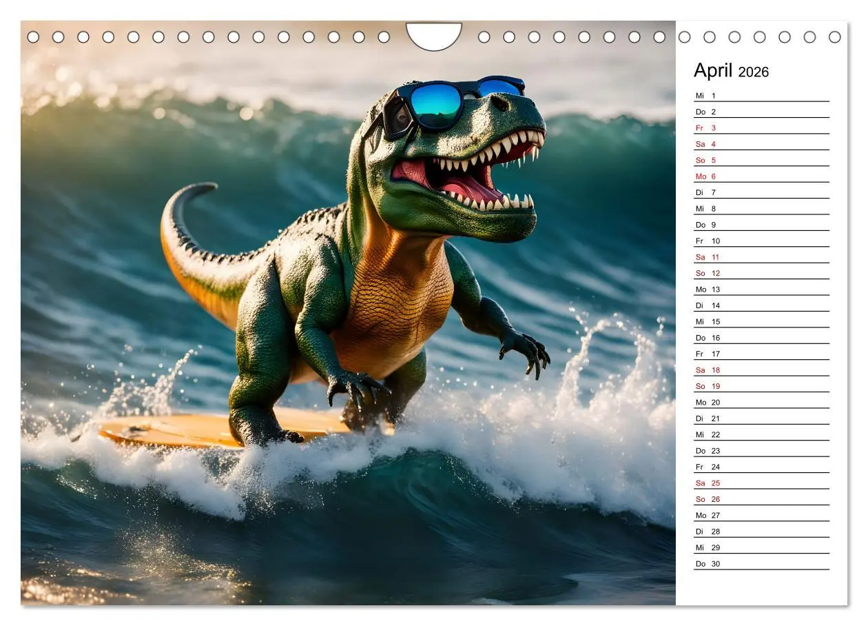 Bild: 9783457281888 | Sportlicher T-Rex - Mit Fun durch das Jahr (Wandkalender 2026 DIN...