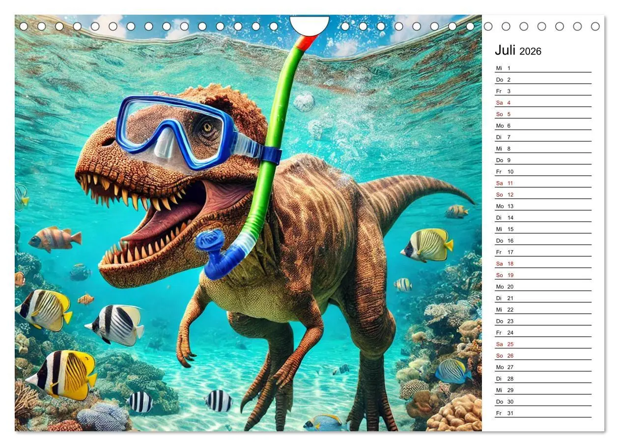 Bild: 9783457281888 | Sportlicher T-Rex - Mit Fun durch das Jahr (Wandkalender 2026 DIN...