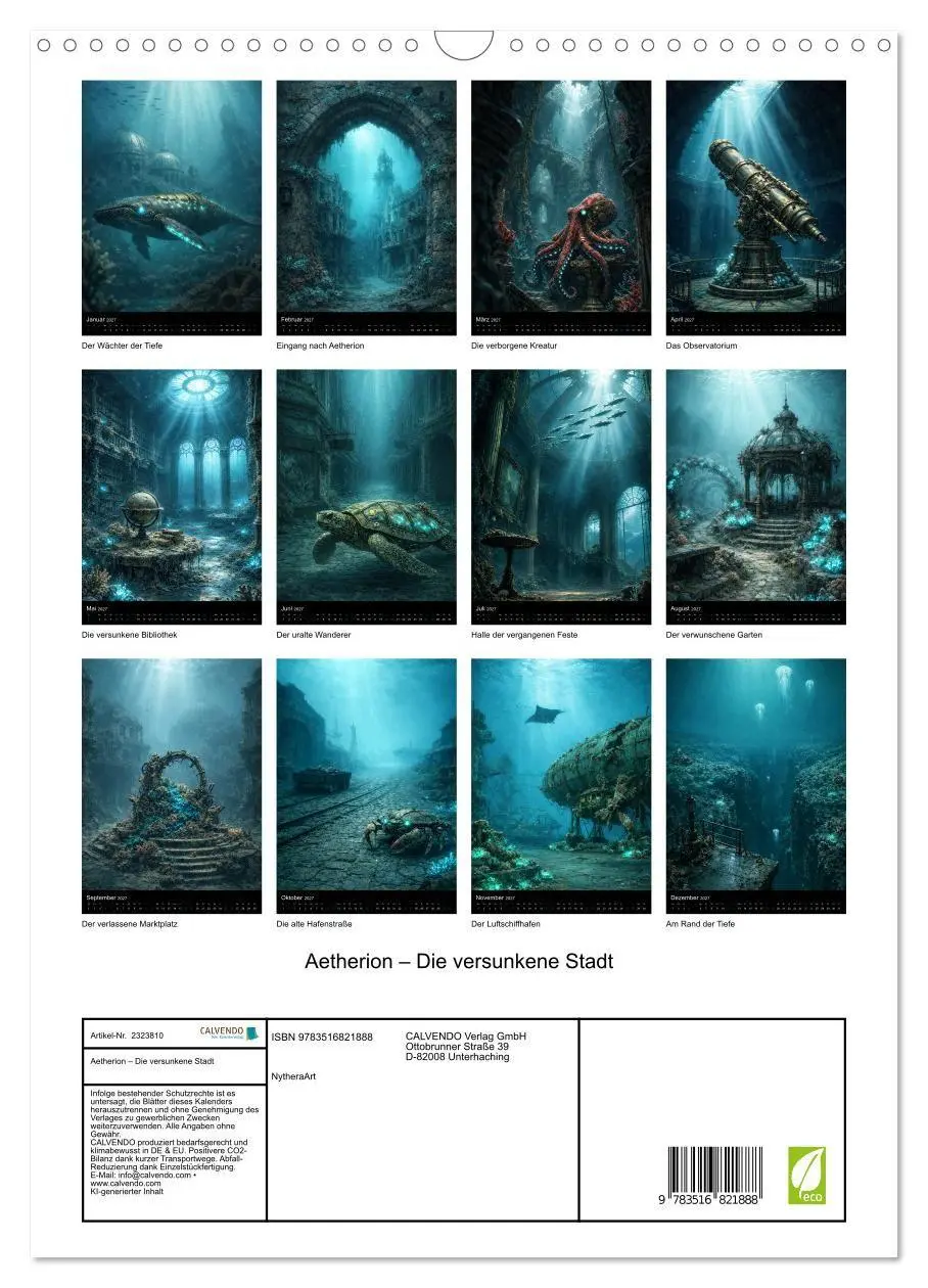 Bild: 9783516821888 | Aetherion - Die versunkene Stadt (Wandkalender 2027 DIN A3 hoch),...