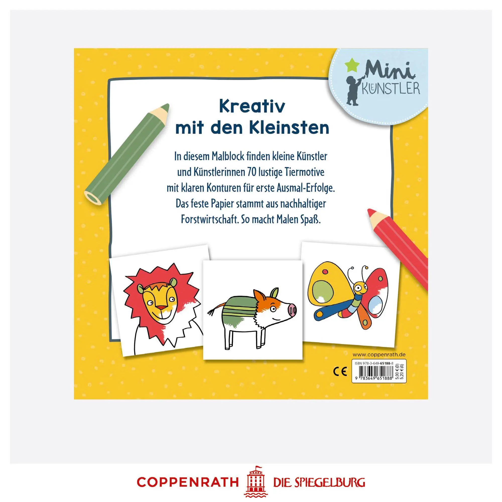 Bild: 9783649651888 | Mein allererster Ausmalspaß | 70 lustige Tiermotive | Lucie Göpfert