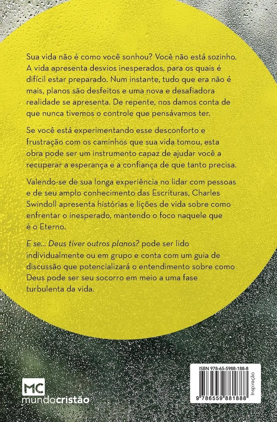 Rückseite: 9786559881888 | E se... Deus tiver outros planos? | Charles Swindoll (u. a.) | Buch