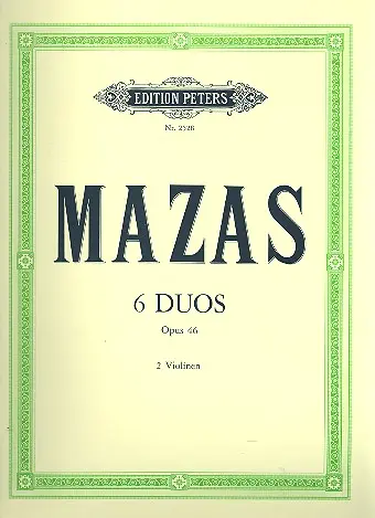 Cover: 9790014011888 | 6 Duos Op.46 | Jacques Féréol Mazas | Buch | Edition Peters